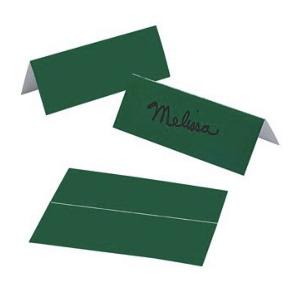 24 GREEN Place Cards Regular Size Card stock All Occasion‎ Wedding Birthday